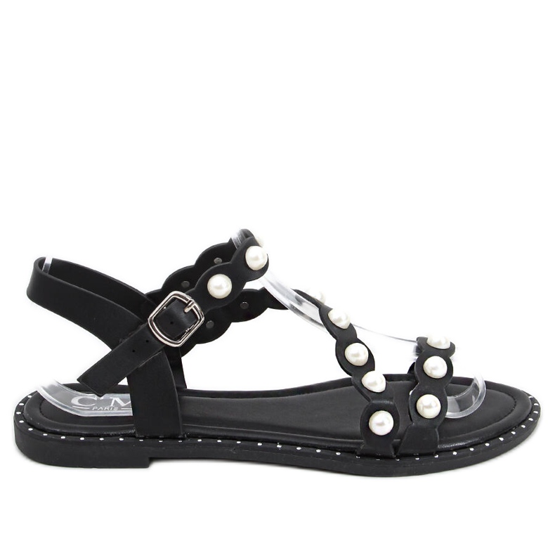 Sandales à perles Zarina Noir le noir
