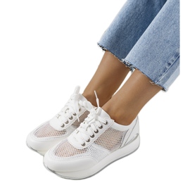 Baskets blanches en mesh Ilkay