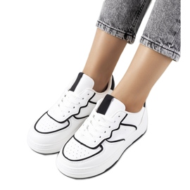 Baskets Bieke pour femmes, blanches et noires Baskets Bieke pour femmes, blanches et noires