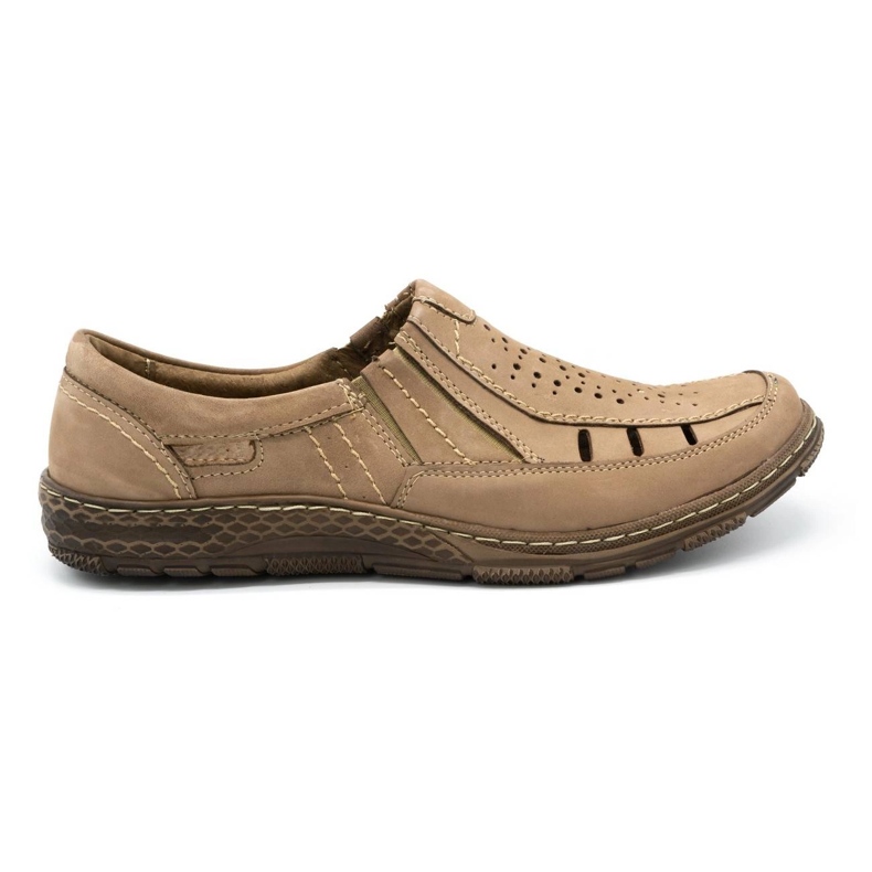 Olivier Mocassins homme en cuir pour l'été 492MA beige