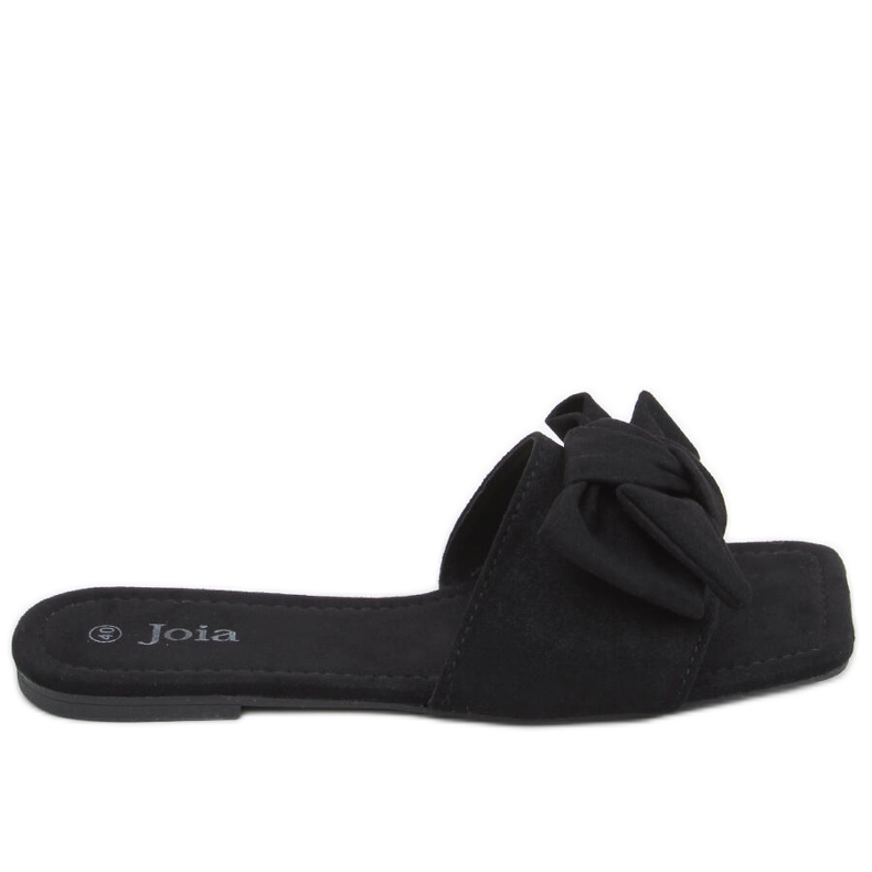 Claquettes noires à semelle carrée Nisha le noir