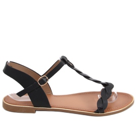 Sandales femme Basma Noir irisé le noir