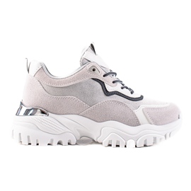 TRENDI Baskets à la mode gris multicolore