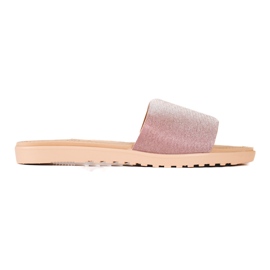 TRENDI Chaussons à paillettes rose argent TRENDI Chaussons à paillettes rose argent
