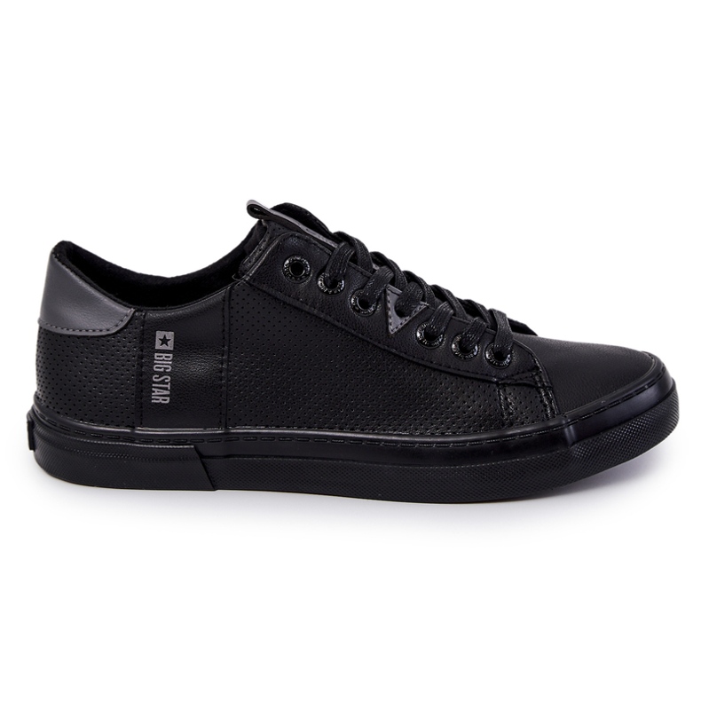 Baskets en cuir pour hommes Big Star JJ174227 Noir le noir Baskets en cuir pour hommes Big Star JJ174227 Noir le noir