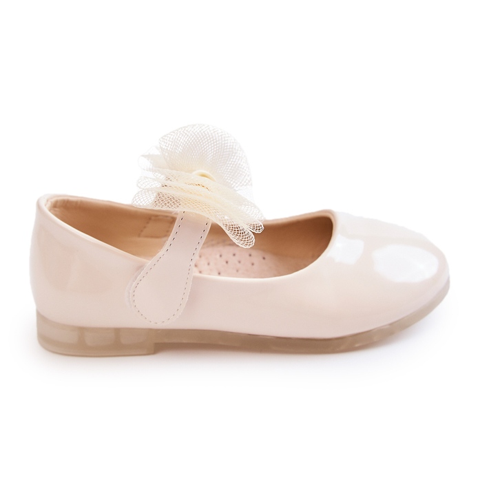 Vinceza Ballerines Enfant Laquées Avec Velcro Beige Clair Carla Vinceza Ballerines Enfant Laquées Avec Velcro Beige Clair Carla