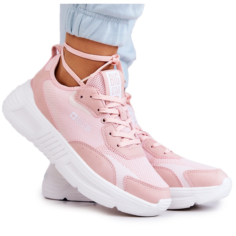 Baskets à la mode Chaussures de sport Big Star JJ274595 Rose