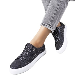 Baskets Kramer noires brillantes