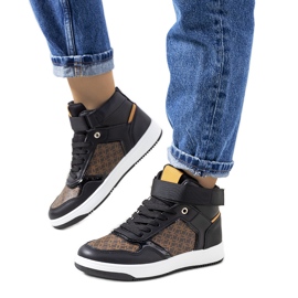 Baskets noires Emmers brun le noir