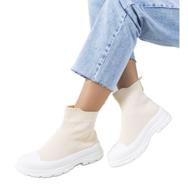 Baskets cheville Mickey beiges