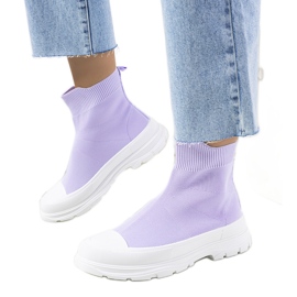 Baskets montantes violettes de Mickey Baskets montantes violettes de Mickey