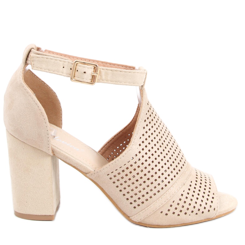 Sandales ajourées à talon haut Bahati Beige Sandales ajourées à talon haut Bahati Beige
