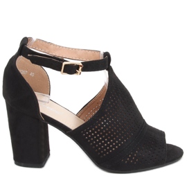 Bahati Sandales ajourées à talon haut noires