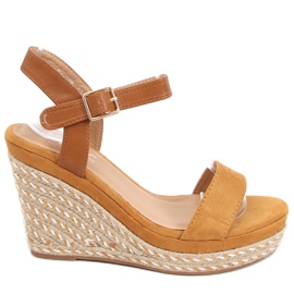 Sandales compensées Zahia Camel brun Sandales compensées Zahia Camel brun