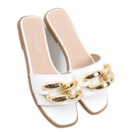 Chaussons avec chaîne Dalia Blanc