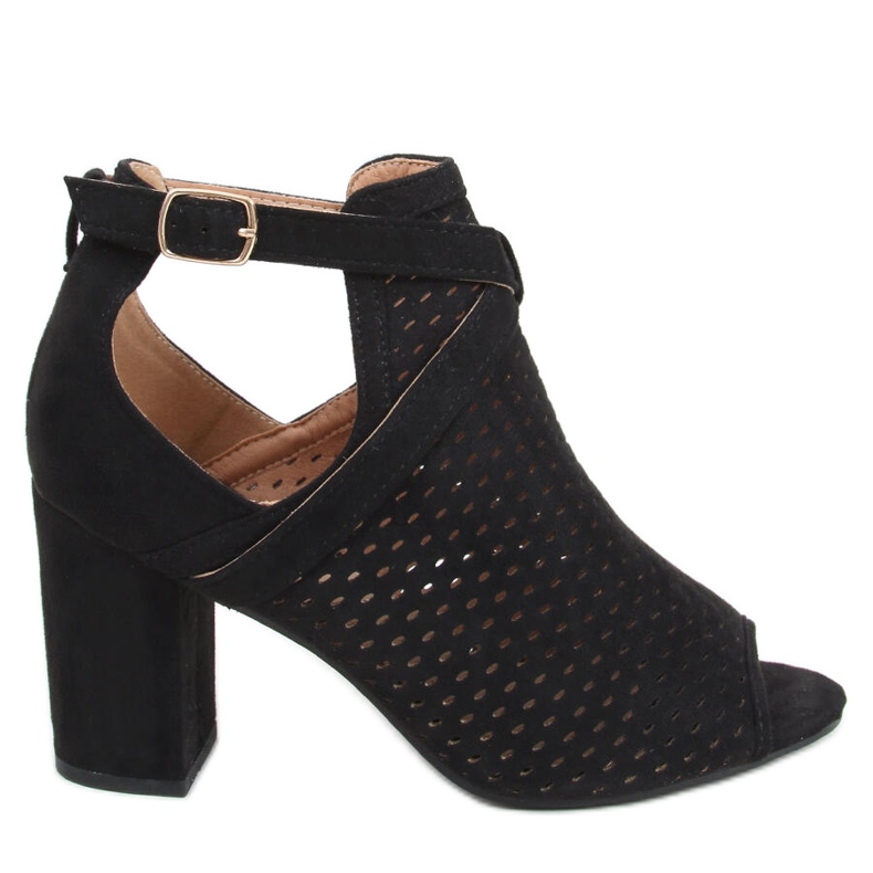 Sandales ajourées sur le poteau Barika Black le noir Sandales ajourées sur le poteau Barika Black le noir