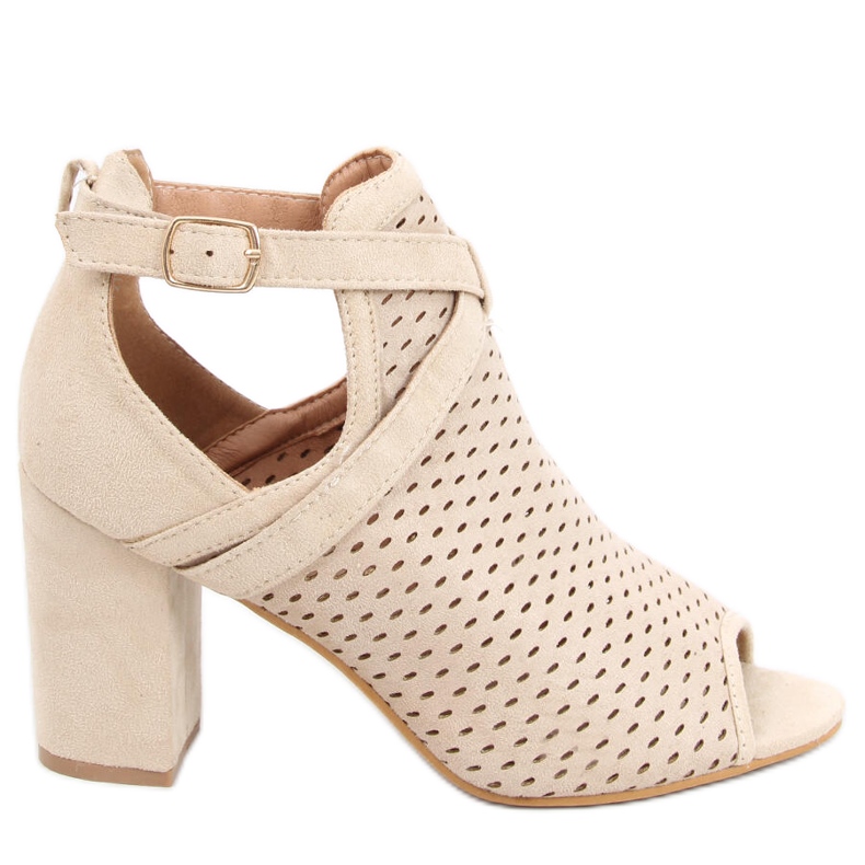 Sandales ajourées sur le poteau Barika Beige Sandales ajourées sur le poteau Barika Beige