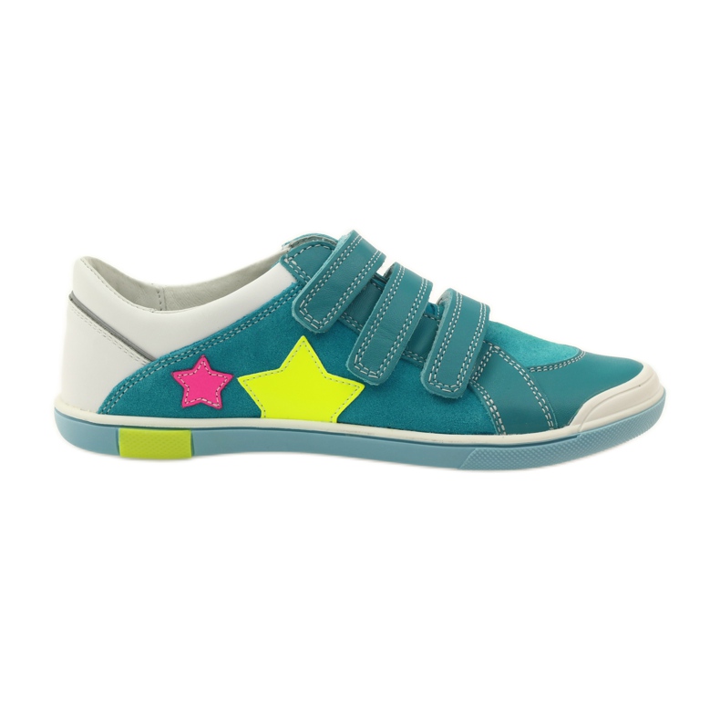 Chaussures fille avec velcro Bartek rose jaune bleu blanche