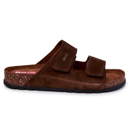 Chaussons Homme Avec Velcro Big Star JJ176002 Marron brun Chaussons Homme Avec Velcro Big Star JJ176002 Marron brun