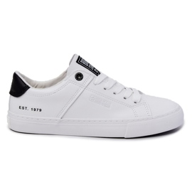 Sneakers Homme Cuir Big Star JJ174105 Blanc et Noir blanche