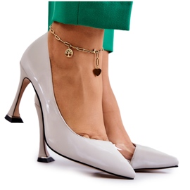 S.Barski Escarpins Cuir Tendance Gris Clair Tamira S.Barski Escarpins Cuir Tendance Gris Clair Tamira