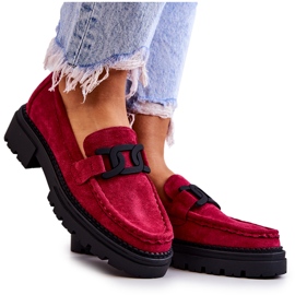 PL5 Mocassins Daim Décor La.Fi Fuchsia Laurene rouge rose bleu