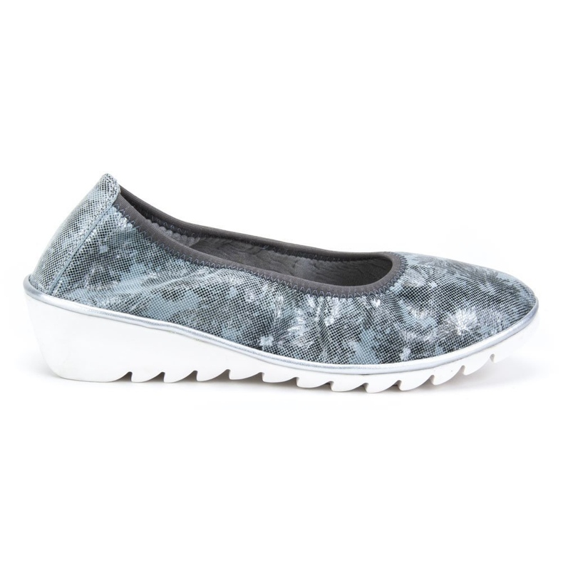 Chaussures en cuir Filippo DP046 / 18 Gr Fl gris bleu