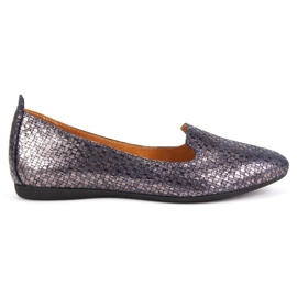 Lordsy ballerine Filippo H30-324 bleu marine argent