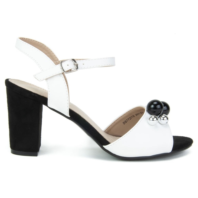 Filippo DS772 / 19 Wh Bk sandales blanches le noir