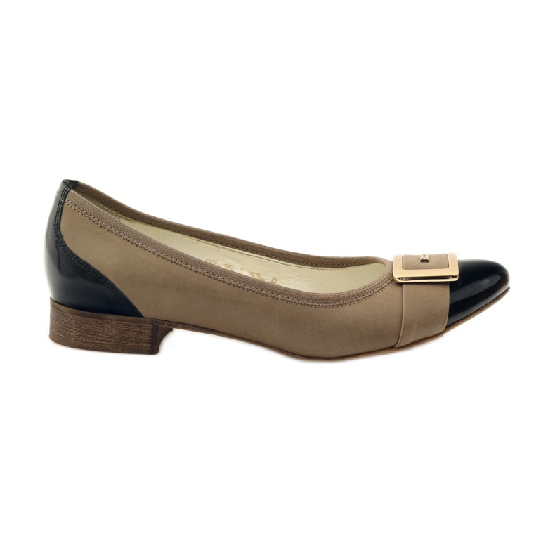Neścior Escarpins à boucle beige jaune brun le noir