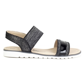 Sandales en cuir Filippo DS755/19 Bk noir le noir