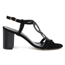 Sandales Filippo 1453 daim noir le noir