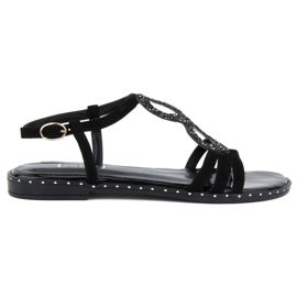 Sandales Filippo 1453N daim noir le noir