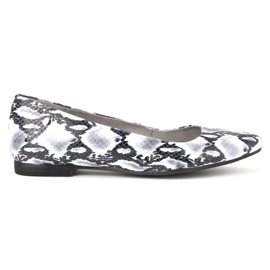 Chaussures Filippo 00873-62 / 00-5 Serpent Noir et Blanc blanche gris