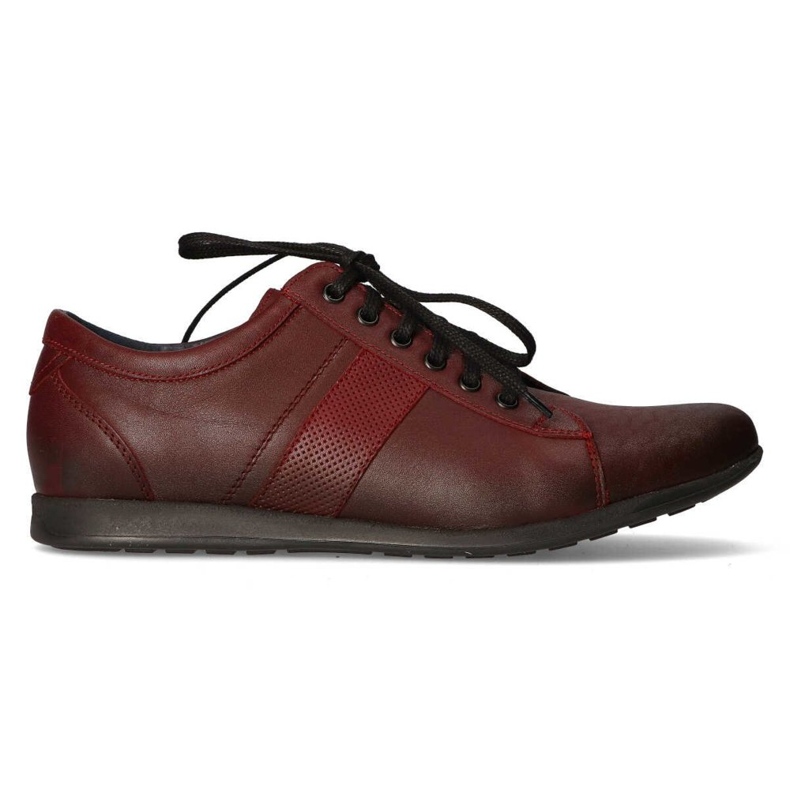 Chaussures en cuir Filippo 2063 bordeaux rouge