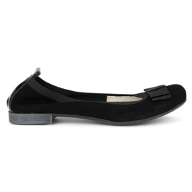 Filippo 480 Ballerines en Daim Noir