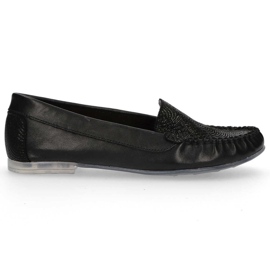 Mocassins Filippo 10016 Tejus noir + Serpent Noir le noir