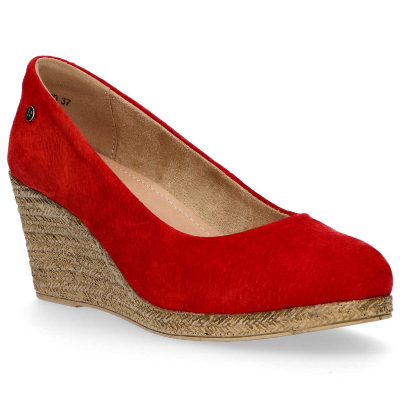 Chaussures en cuir rouge Filippo DP1328 / 20 Rd jaune