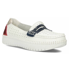 Chaussures en cuir Filippo DP1413 / 20 Wh blanc