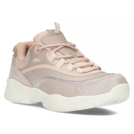 Baskets femme en cuir Filippo DP1411/20 Pi rose