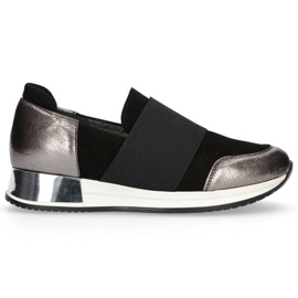 Chaussures Filippo 018 Daim Noir / Nickel le noir argent