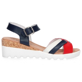 Filippo DS1273/20 Nv Rd Sandales Rouge Marine blanche bleu marin Filippo DS1273/20 Nv Rd Sandales Rouge Marine blanche bleu marin