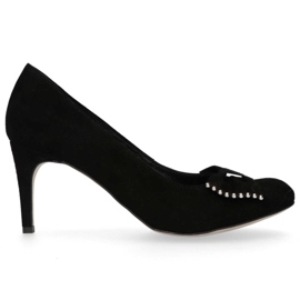 Filippo 1430 Escarpins Daim noir le noir