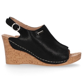 Sandales en cuir Filippo DS784/20 Bk noir le noir