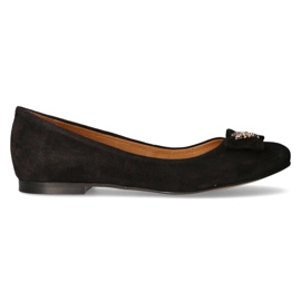 Filippo Premium 2054 Ballerine en Daim Noir le noir