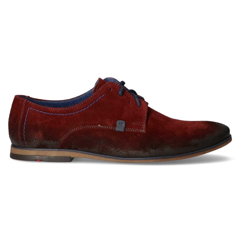 Chaussures en cuir Filippo 239 velours bordeaux rouge