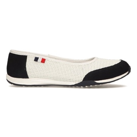 Chaussures en cuir Filippo DP142/21 Wh Nv blanc et bleu marine