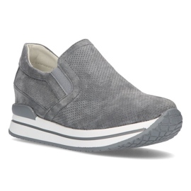Baskets en cuir Filippo DP1512 / 21 Gr gris