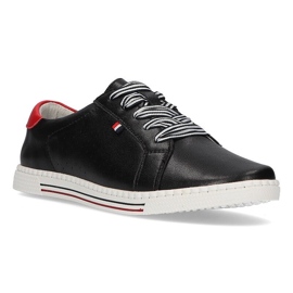 Chaussures en cuir Filippo DP2154 / 21 Bk noir le noir