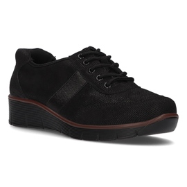 Chaussures en cuir Filippo DP028 / 21 Bk noir le noir